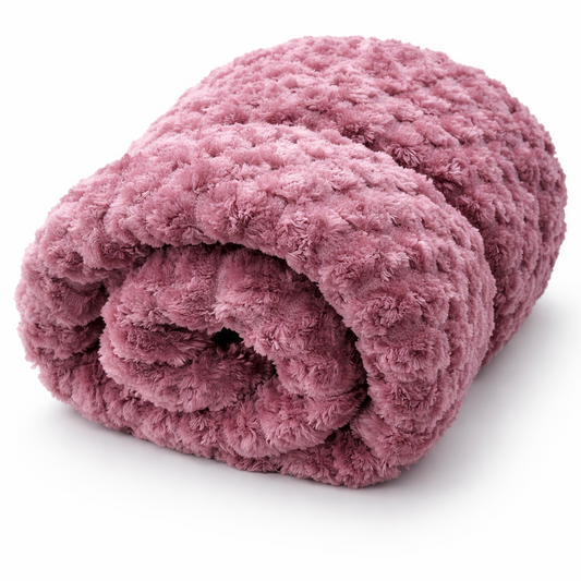 Κουβέρτα Fleece Ανάγλυφη Ροζ – Εξαιρετικά Απαλή & Ζεστή