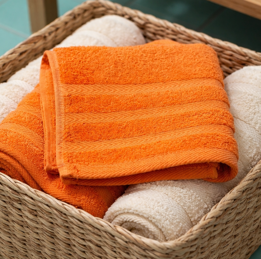 Πετσέτα Προσώπου Πορτοκαλί 50x90cm - 100% Βαμβάκι 500 GSM - Πιστοποίηση OEKO-TEX®