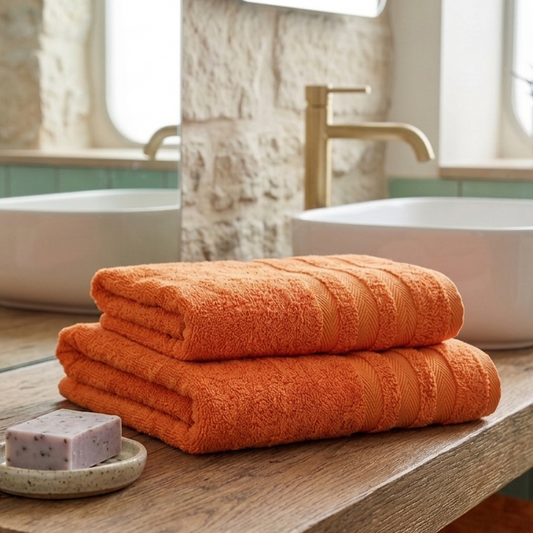 Πετσέτα Σώματος Πορτοκαλί 70x140cm - 100% Βαμβάκι 500 GSM - Πιστοποίηση OEKO-TEX®