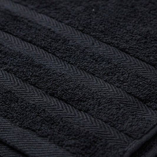 Πετσέτα Προσώπου Μαύρη 50x90cm - 100% Βαμβάκι 500 GSM - Πιστοποίηση OEKO-TEX®