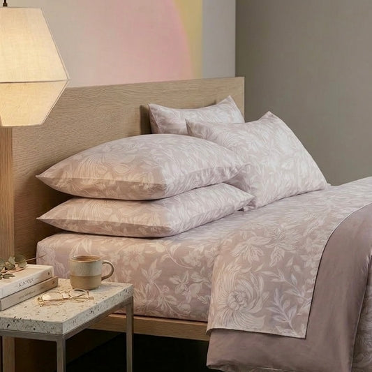 Σετ Σεντόνια Dusty Pink Floral - Easy Iron