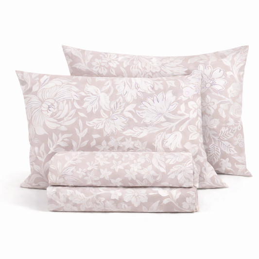 Σετ Σεντόνια Dusty Pink Floral - Easy Iron