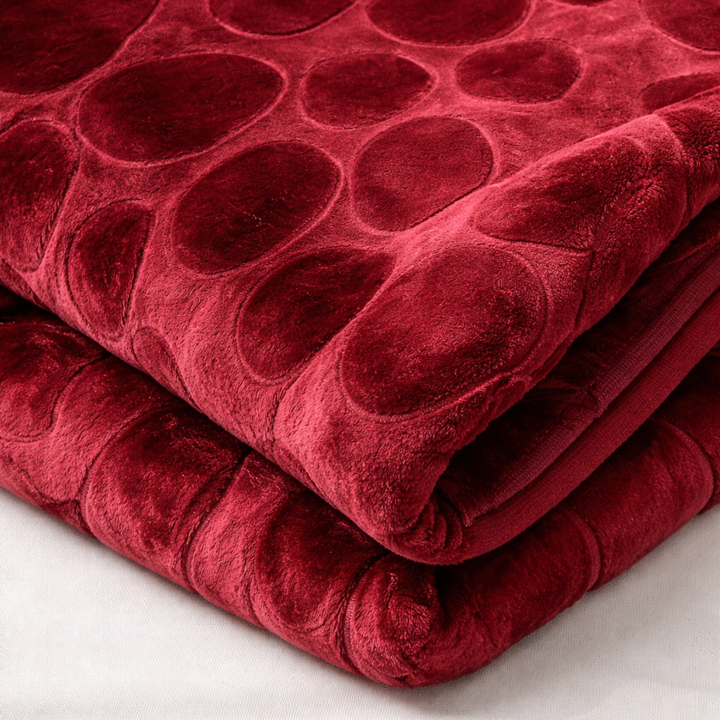 Luxury Βελουτέ Κουβέρτα 220×240cm – Κόκκινη